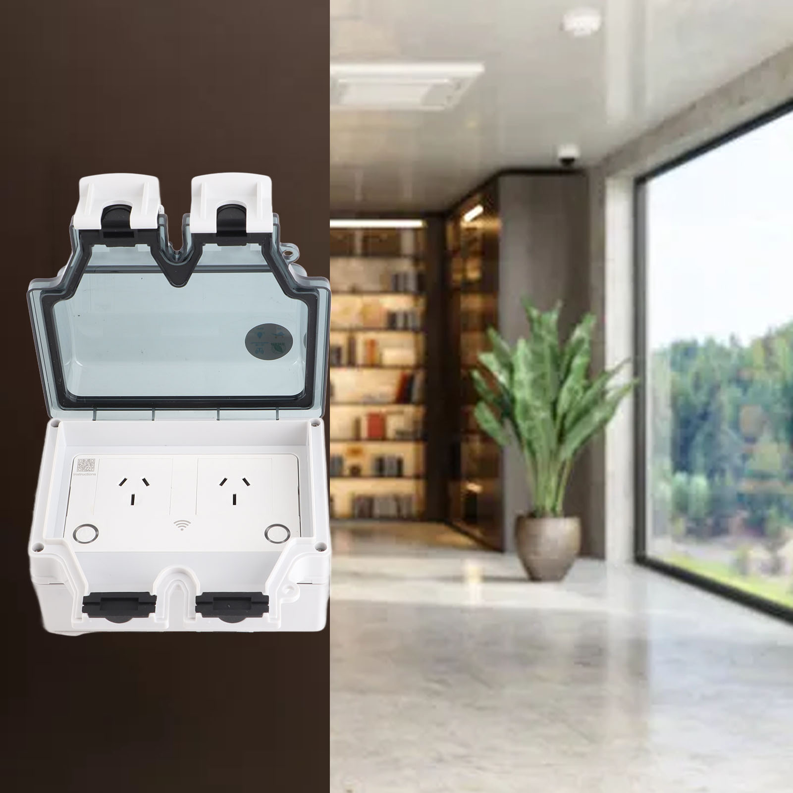Outdoor Power Port - Waterproof Socket WiFi Socket WiFi Intelligent
