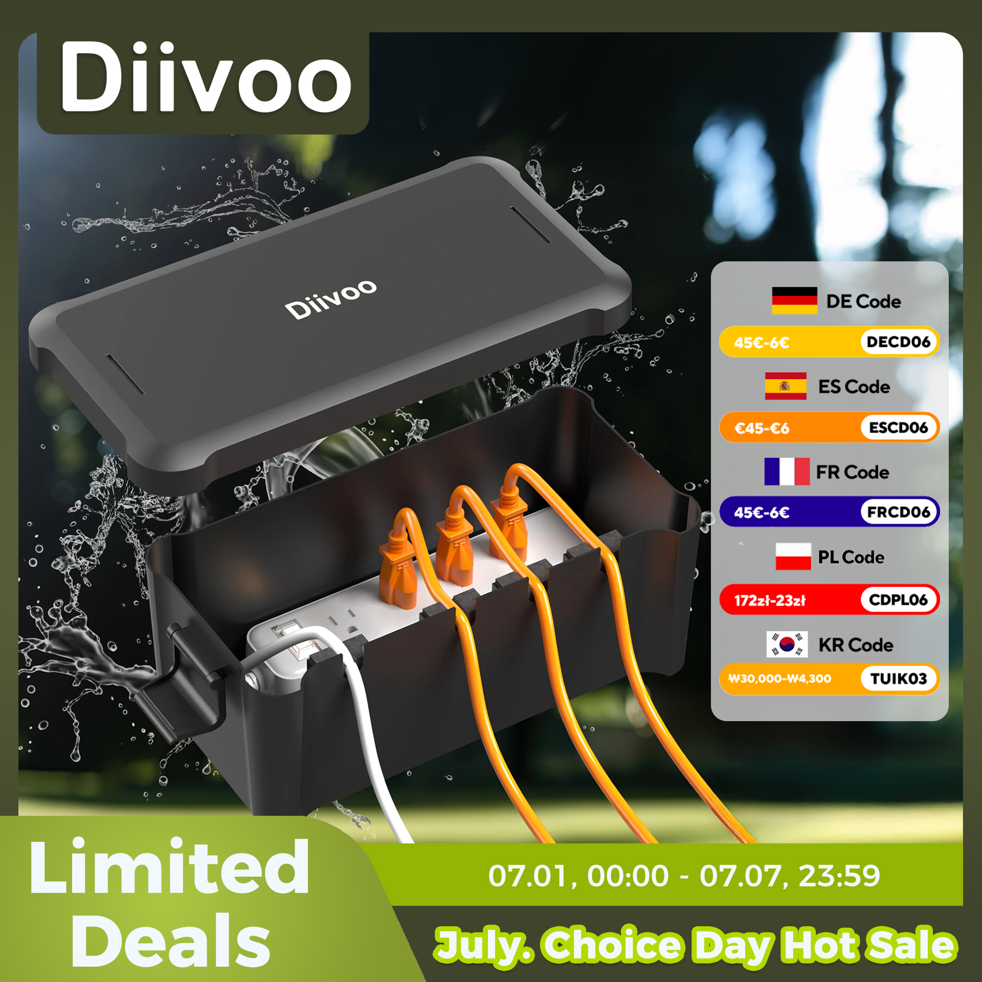 Outdoor Power Outlet Extension - Diivoo Outdoor Waterproof Electrical Box Outside