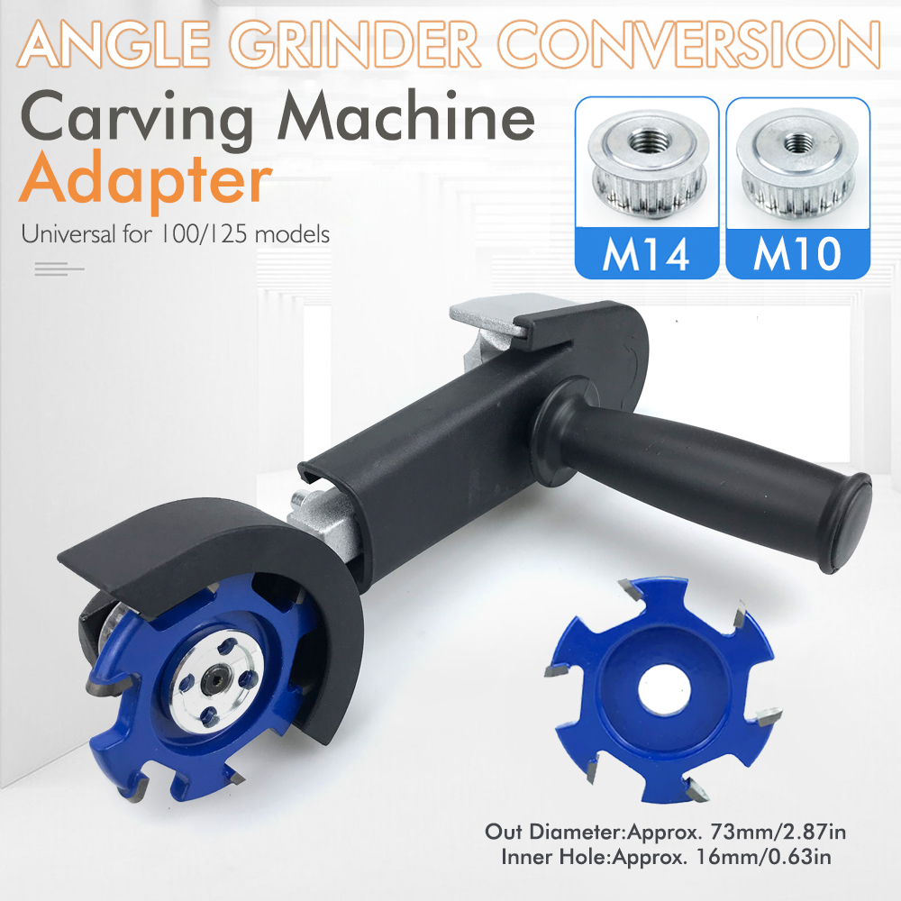 Stump Grinder Attachment - Angle Grinder to Engraver Adapter Kit:M10/M14/US