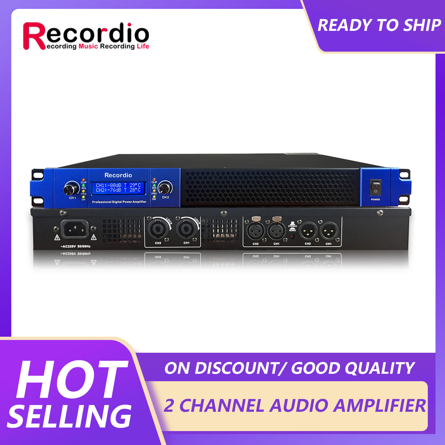 Outdoor Power Amplifier - GAP-D2900 Professional 600W*2 Power Amplifiers For
