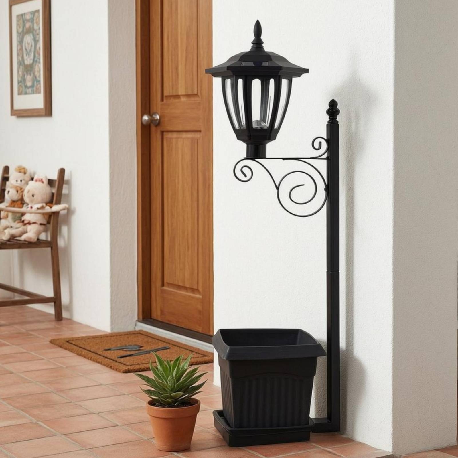 Solar Flower Pot Light Wrought - Outdoor Power For Lights 리뷰 및 가격