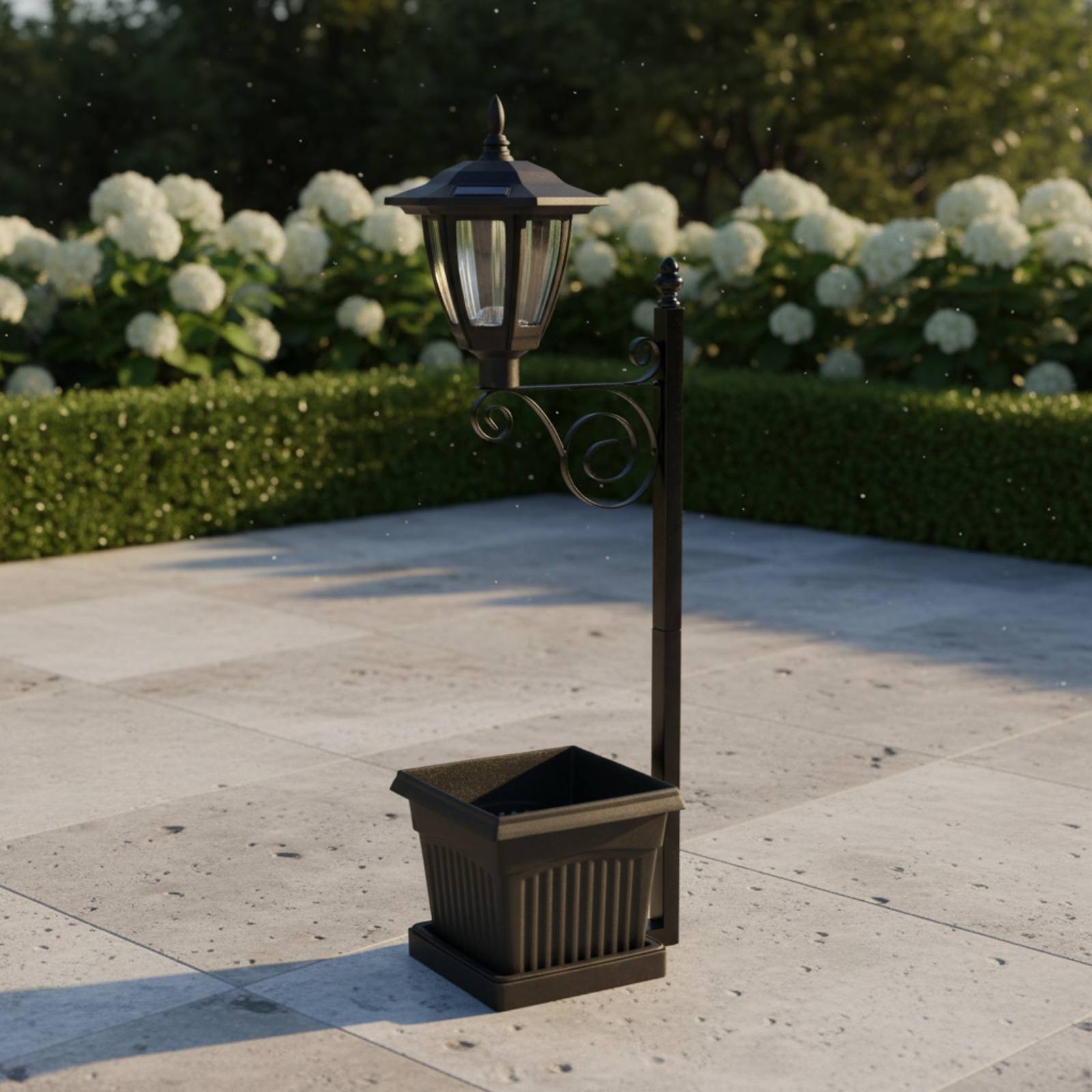 Solar Flower Pot Light Wrought - Outdoor Power For Lights 리뷰 및 가격