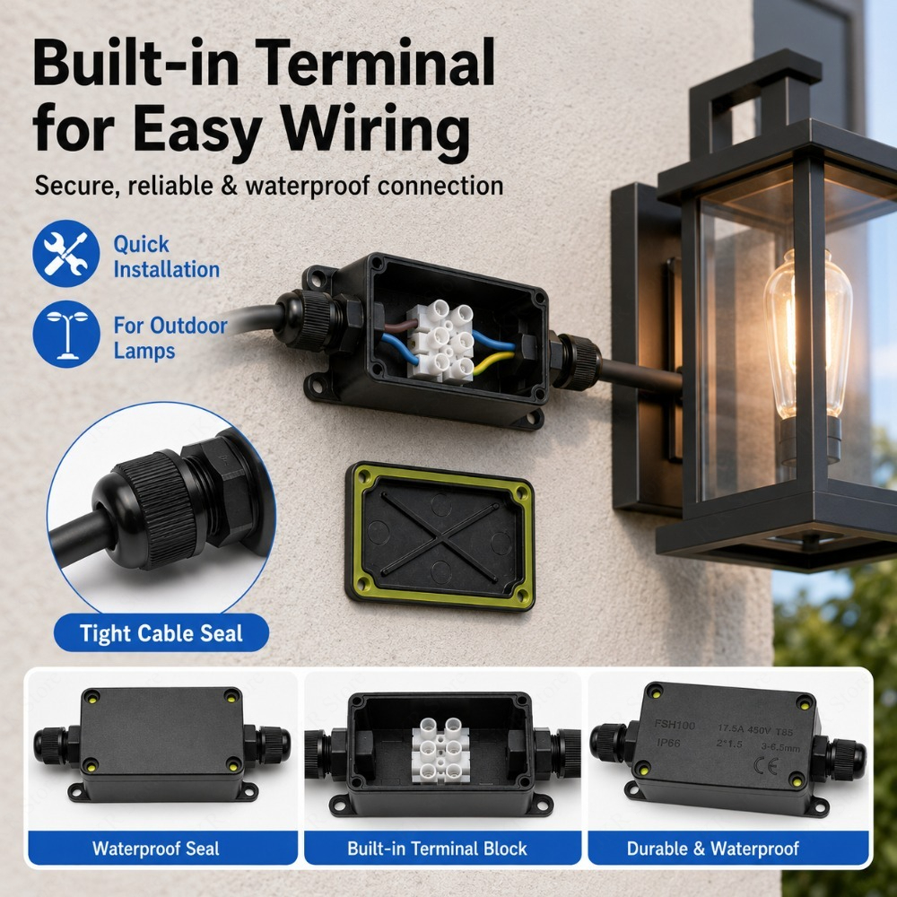 IP66 Waterproof Wire Junction  - Outdoor Power Cable Junction Box 리뷰 및 가격