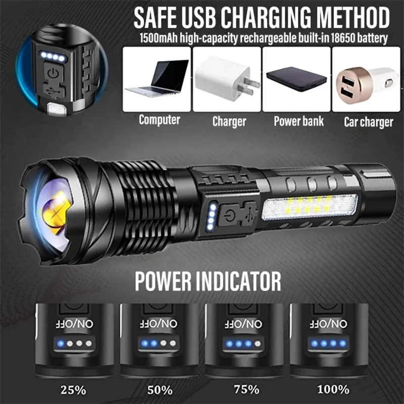 Powerful LED Flashlight Rechar - Outdoor Power For Lights 리뷰 및 가격