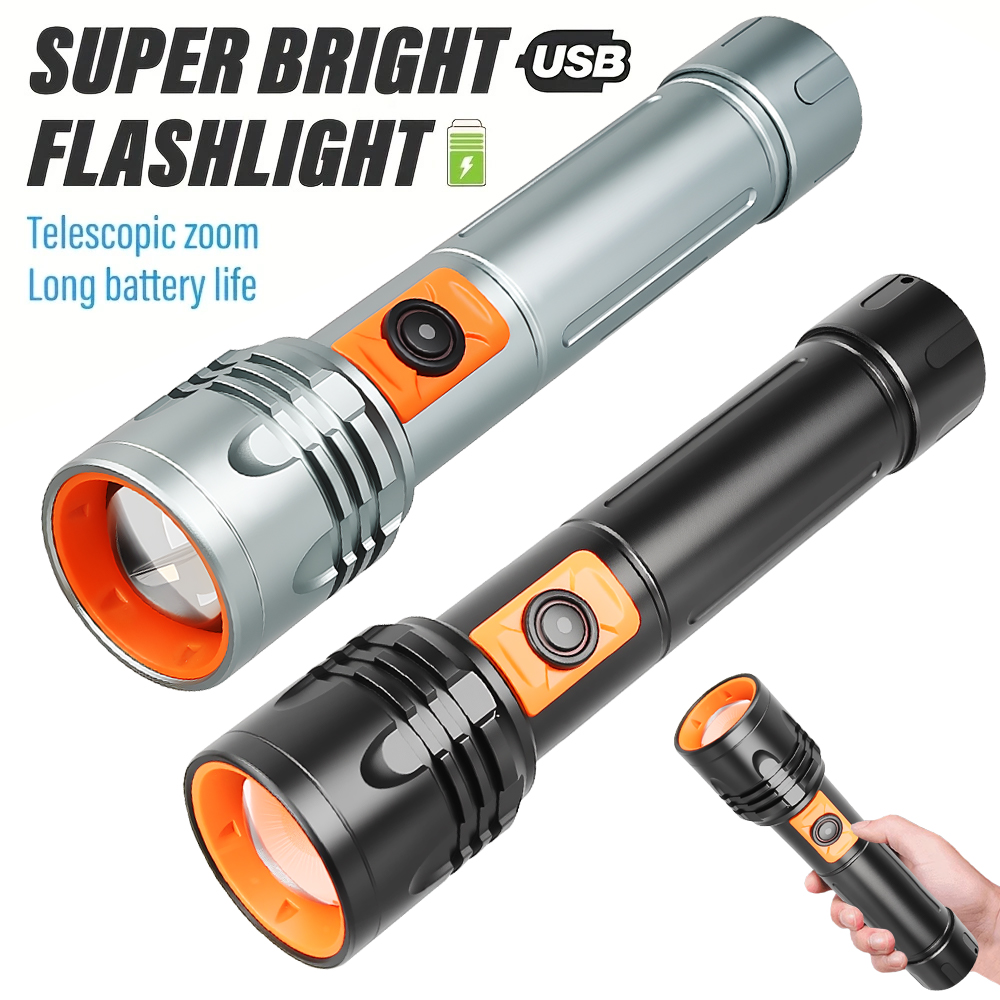 High Power LED Flashlight USB  - Outdoor Power For Lights 리뷰 및 가격