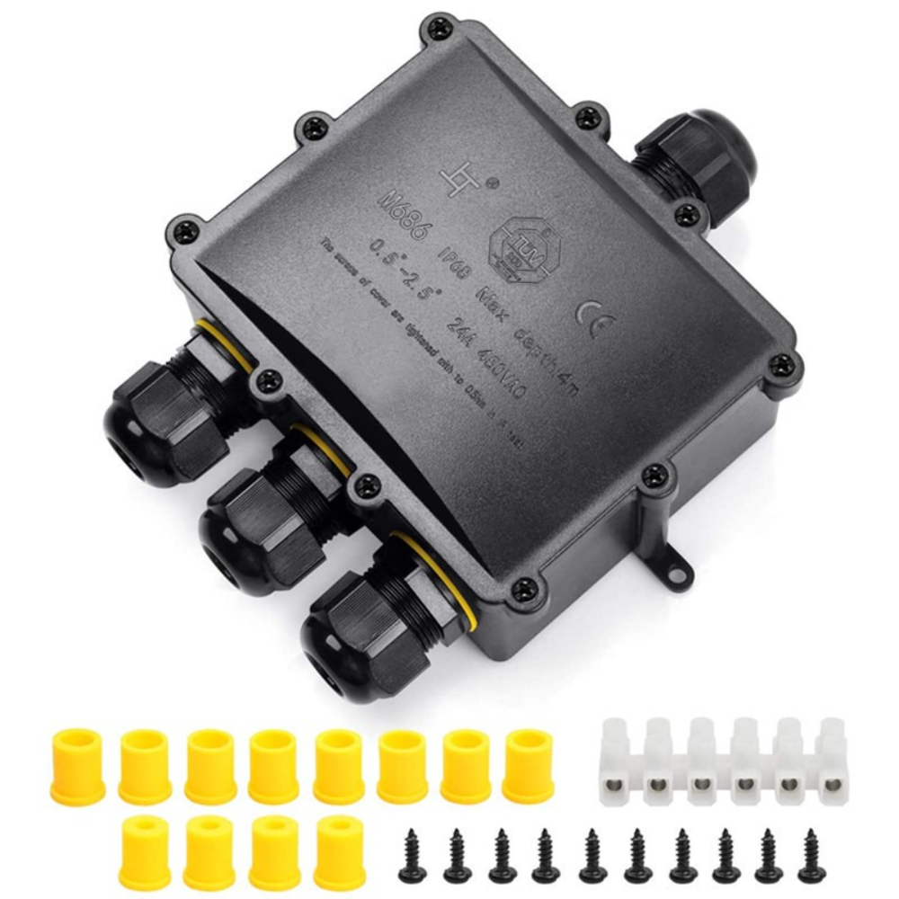 4Way 1In3Out IP68 Waterproof 4 - Outdoor Power Cable Junction Box 리뷰 및 가격