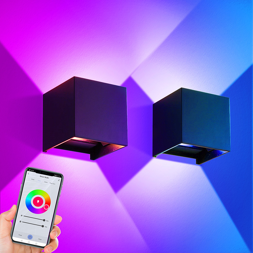 12W LED Outdoor Wall Light RGB - Outdoor Power Point Zigbee 리뷰 및 가격