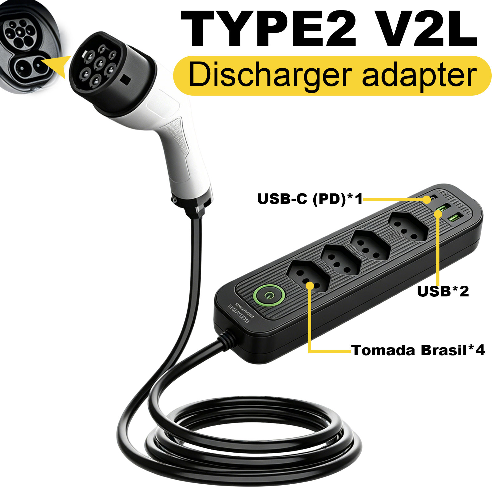 Type2 V2L Discharge Adapter 16 - Outdoor Power Outlet Extension 리뷰 및 가격