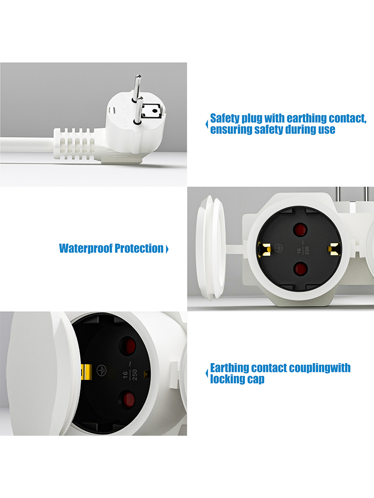 EU Extension Cable with 2 Schu - Outdoor Power Outlet Extension 리뷰 및 가격