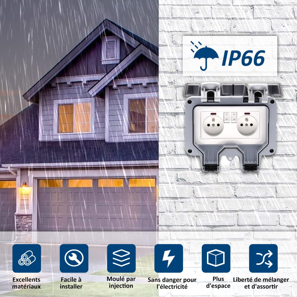 EIOMR France IP66 Weatherproof - Outdoor Power Outlet Extension 리뷰 및 가격
