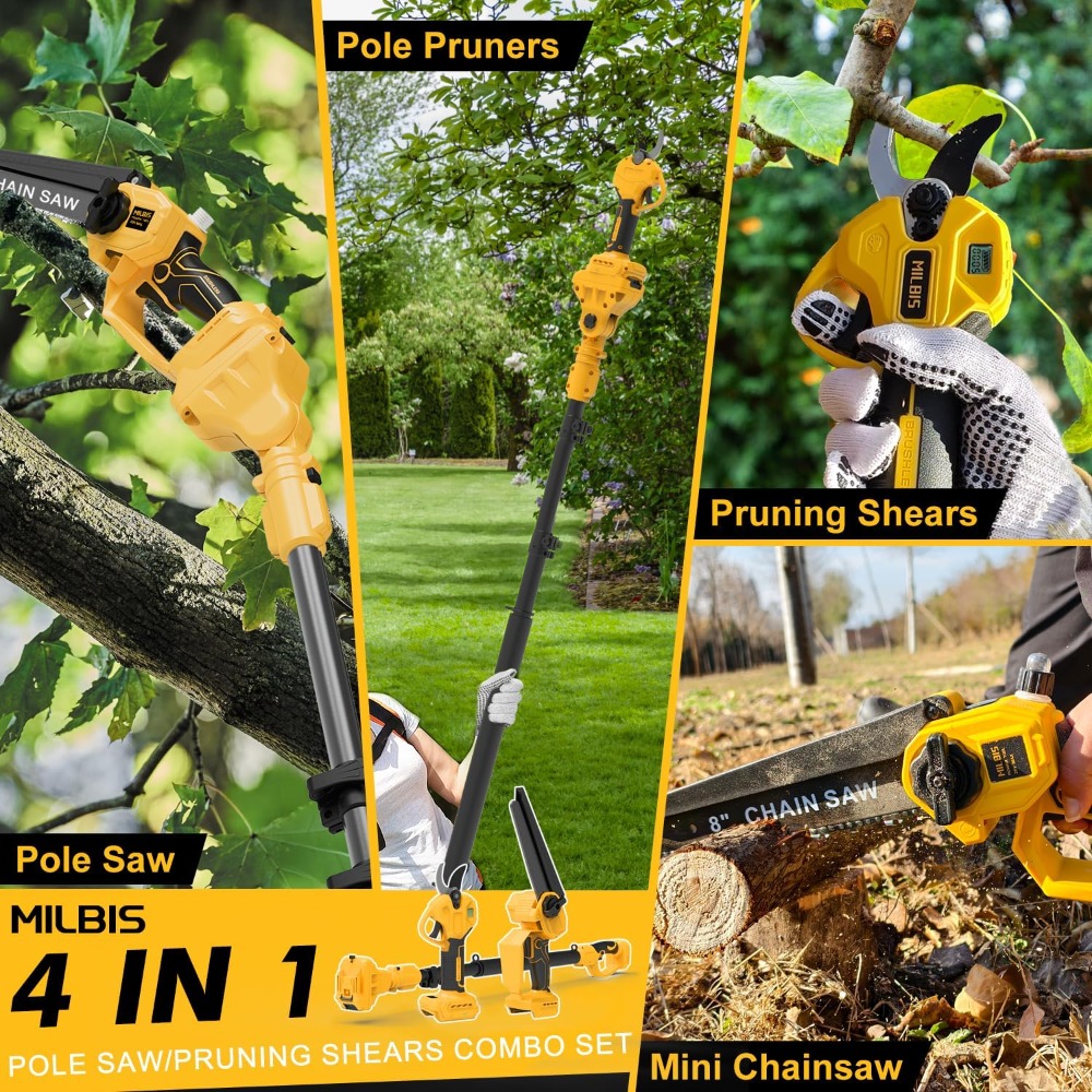 4-in-1 Cordless Pole Saw & Ele - Pole Saw Cordless 리뷰 및 가격