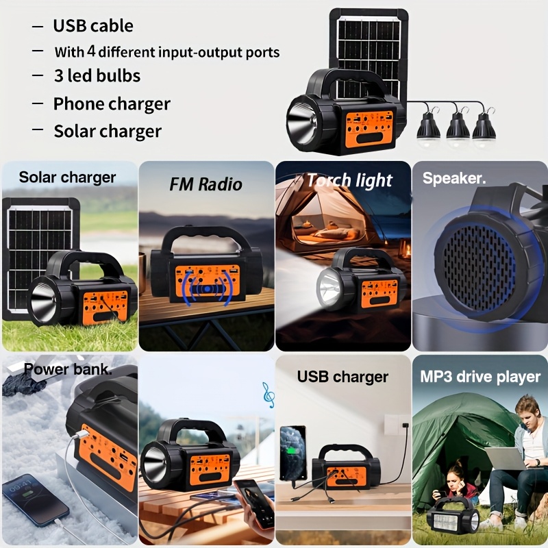 Solar Rechargeable Camping Lig - Outdoor Power For Lights 리뷰 및 가격