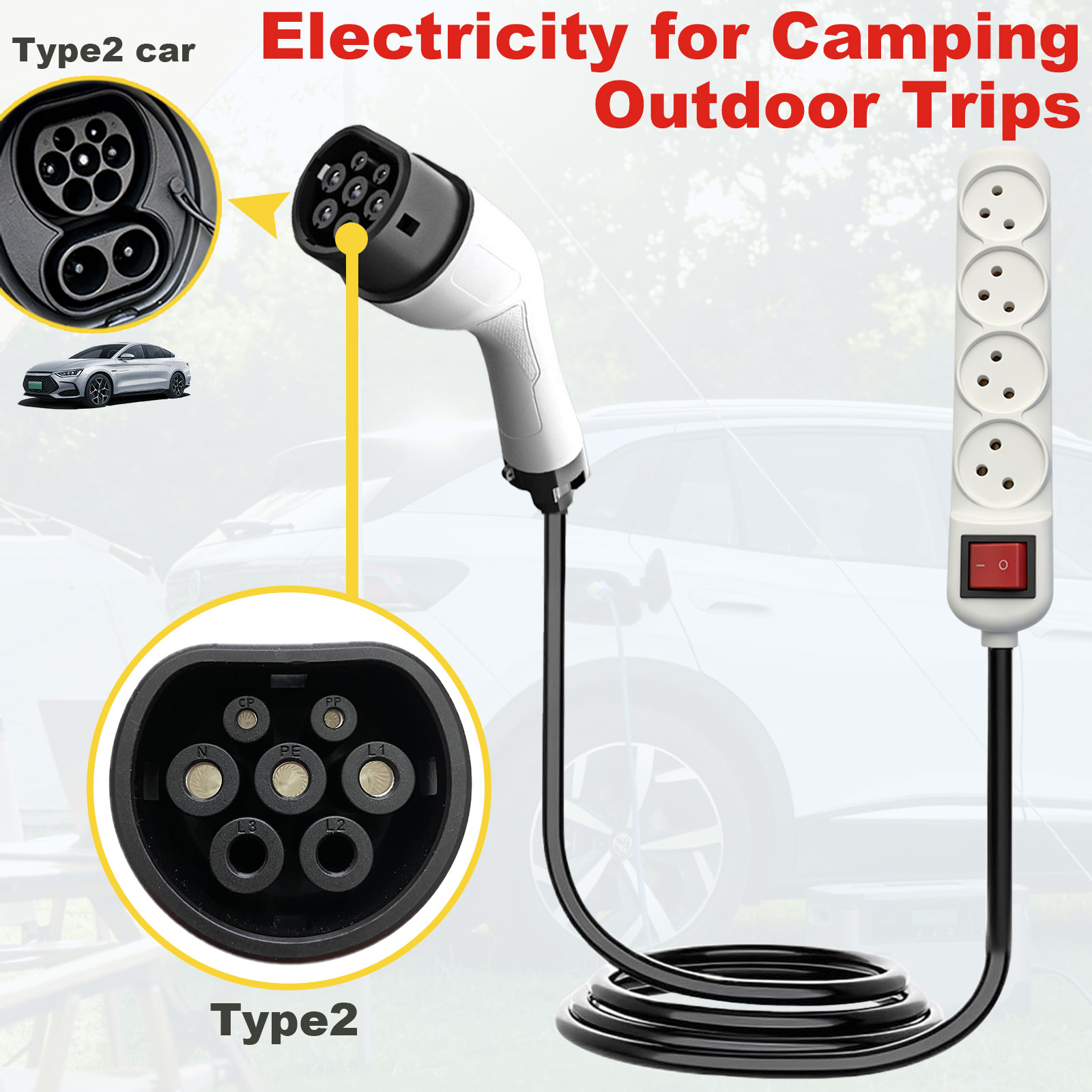 Type2 V2L Discharge Adapter Is - Outdoor Power Outlet Extension 리뷰 및 가격
