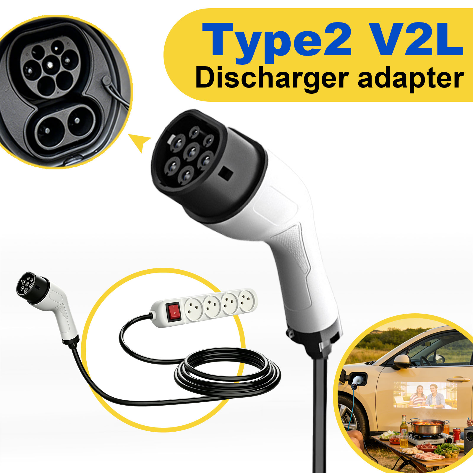 Type2 V2L Discharge Adapter Is - Outdoor Power Outlet Extension 리뷰 및 가격