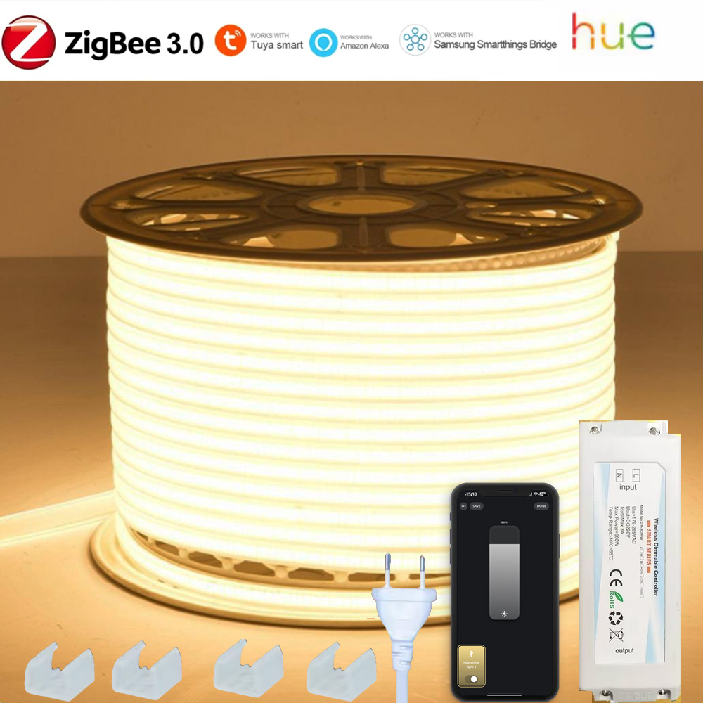 ZIGBEE 3.0 220V COB LED Strip  - Outdoor Power Point Zigbee 리뷰 및 가격