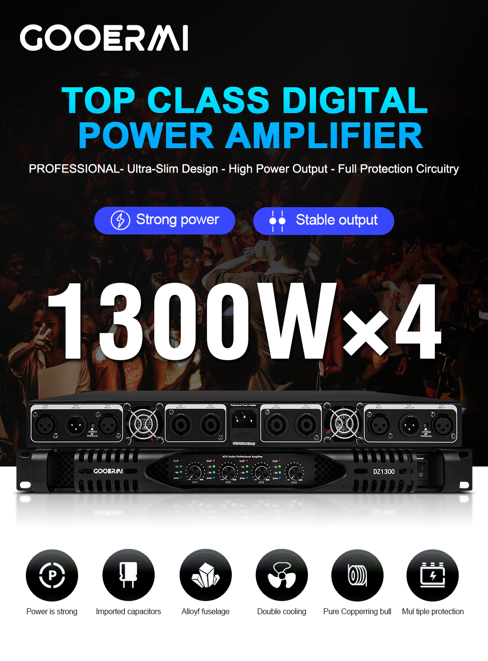 Gooermi DE2300 1U 4-Channel Di - Outdoor Power Amplifier 리뷰 및 가격