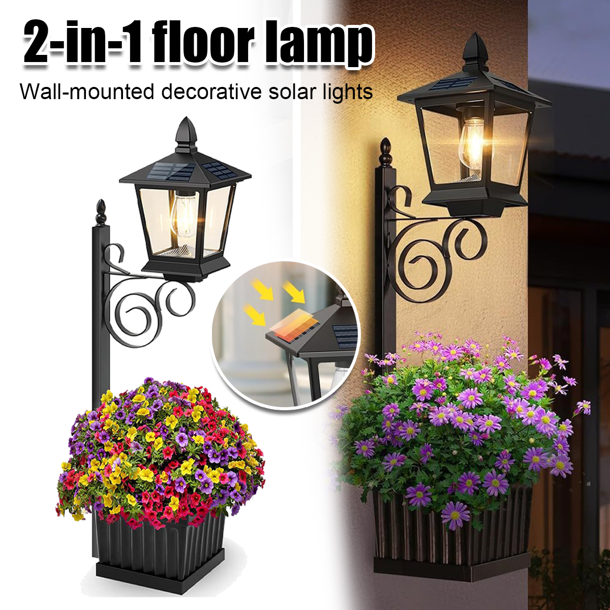 Solar Powered 2-in-1 Flower Po - Outdoor Power For Lights 리뷰 및 가격