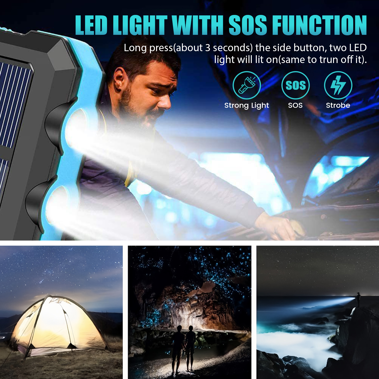 10000mAh Solar Power Bank Port - Outdoor Power Port 리뷰 및 가격
