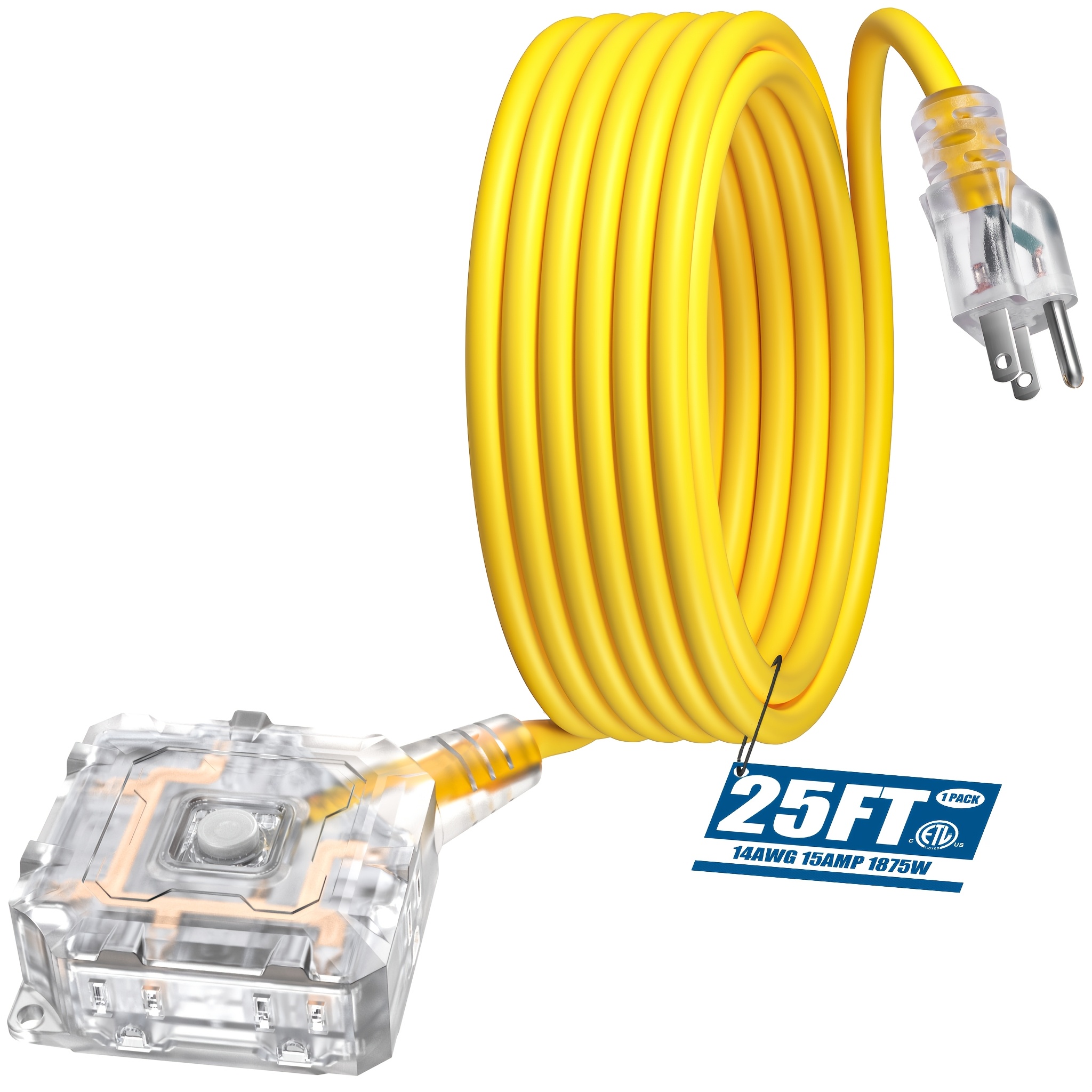 Heavy-Duty 25ft Extension Cord - Outdoor Power Outlet Extension 리뷰 및 가격