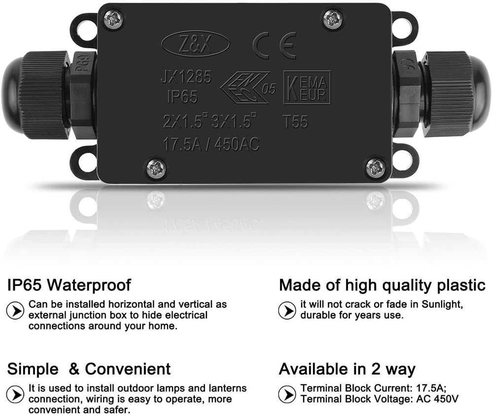 3pcs 2Way IP65 Waterproof Outd - Outdoor Power Cable Junction Box 리뷰 및 가격