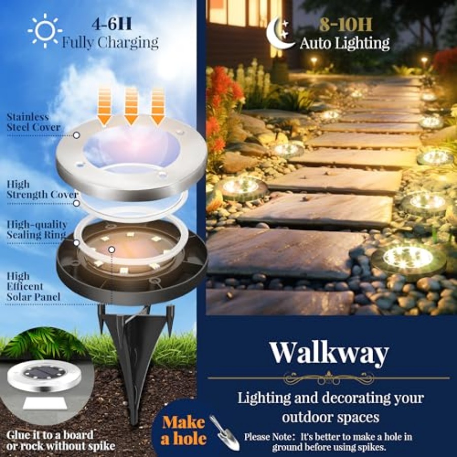 Solar Ground Lights Solar Ligh - Outdoor Power For Lights 리뷰 및 가격