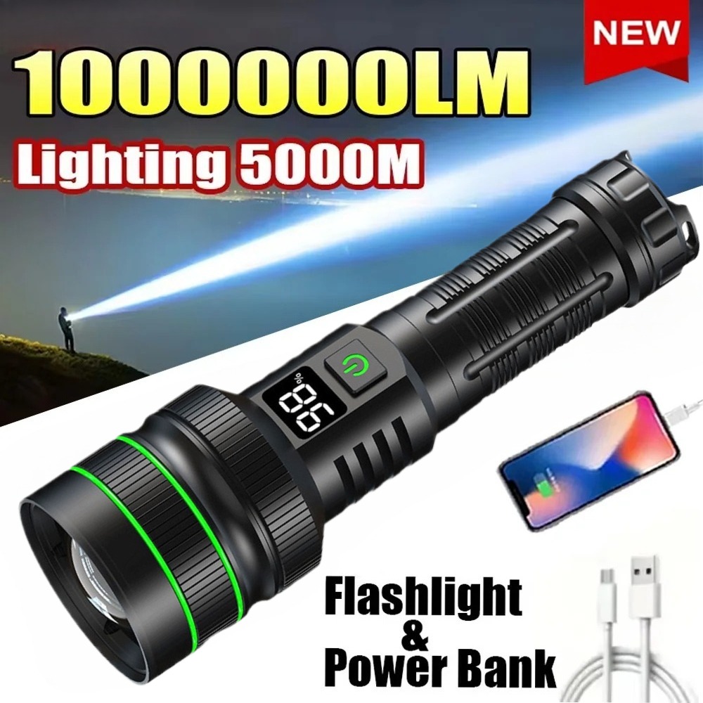 Powerful LED Flashlight Zoomab - Outdoor Power For Lights 리뷰 및 가격