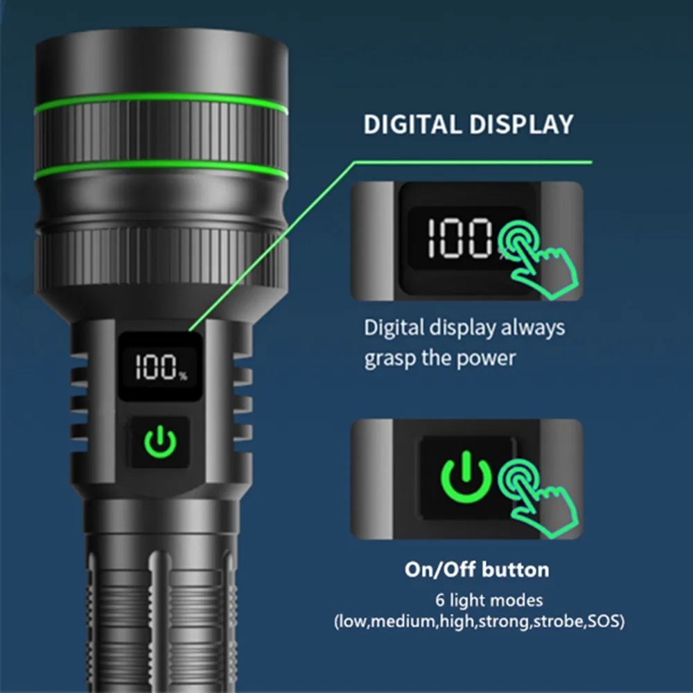 Powerful LED Flashlight Zoomab - Outdoor Power For Lights 리뷰 및 가격