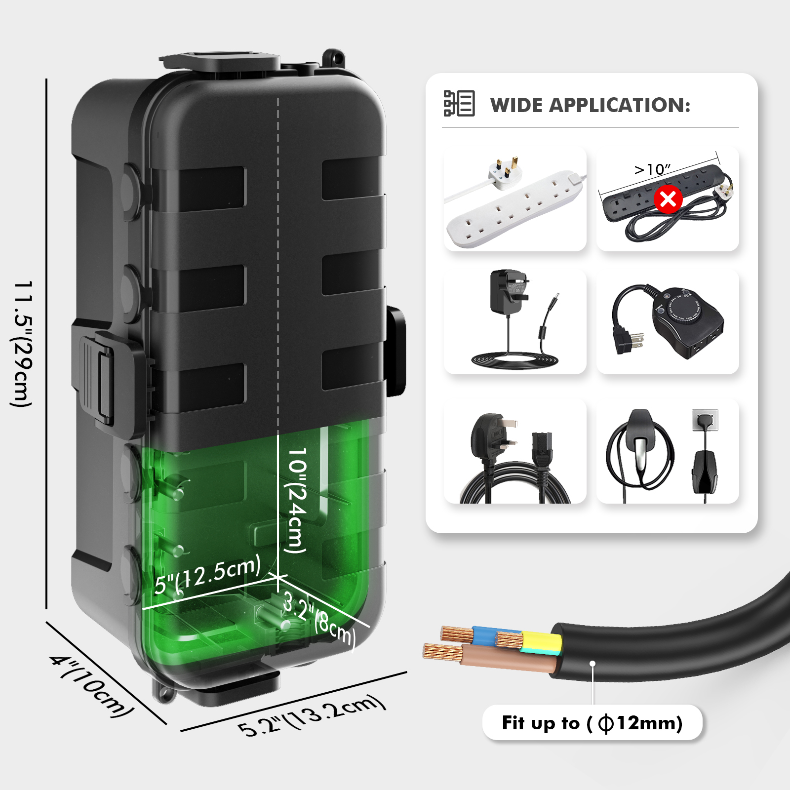 Medium Outdoor Electrical Box, - Outdoor Power Outlet Extension 리뷰 및 가격
