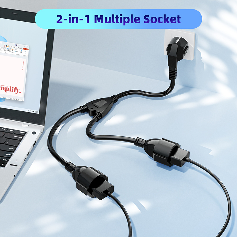 EU Power Splitter Cord 1X2 Eur - Outdoor Power Outlet Extension 리뷰 및 가격
